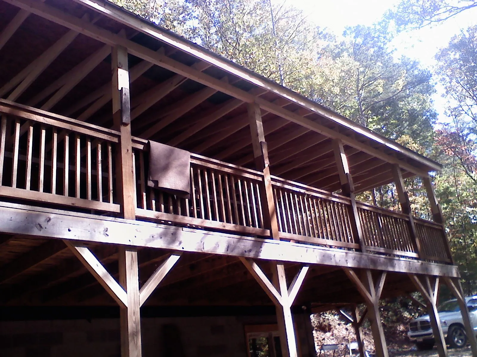 Timber framing under a new elevated porch and deck — Roof Leak Repair in Attalla by Roofing Brothers